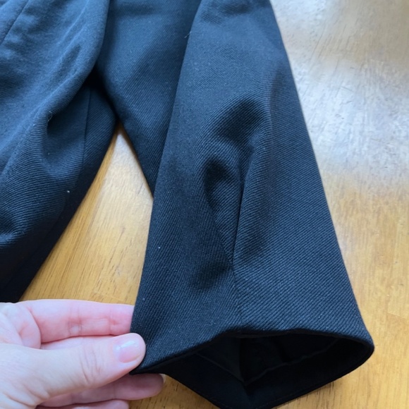 Talbots Black Cropped Stretch Blazer Jacket Button Up Swing Coat Lined, Size 14 - Picture 5 of 8